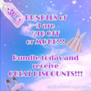 BUNDLES OF 3 START AT A MINIMUM OF 10% OFF